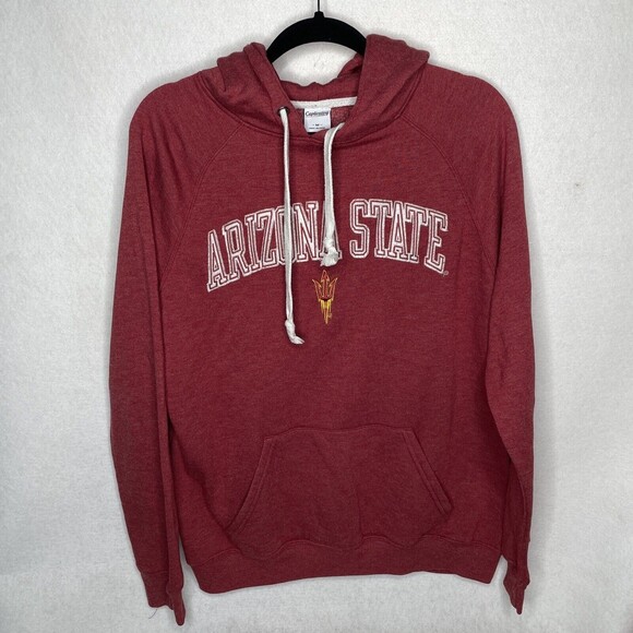 Arizona State University Hoodie Mens Medium Maroon Fleece Sweatshirt Captivating - Picture 2 of 12